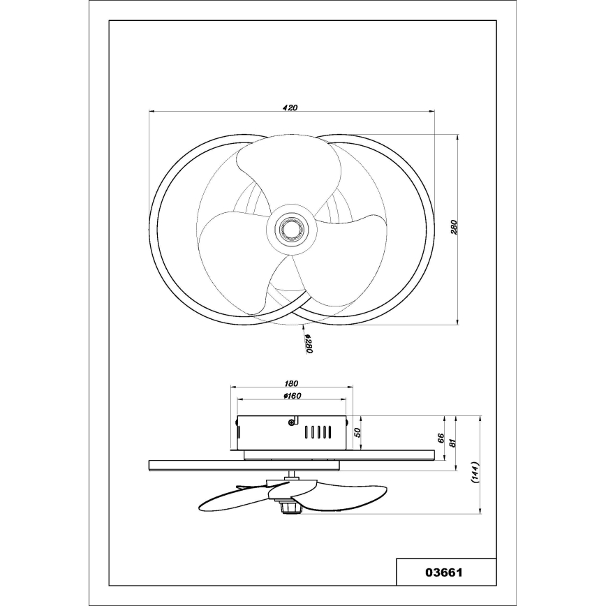 Globo - LED Ściemnialny wentylator sufitowy LED/24W/230V 2700-6500K + pilot zdalnego sterowania