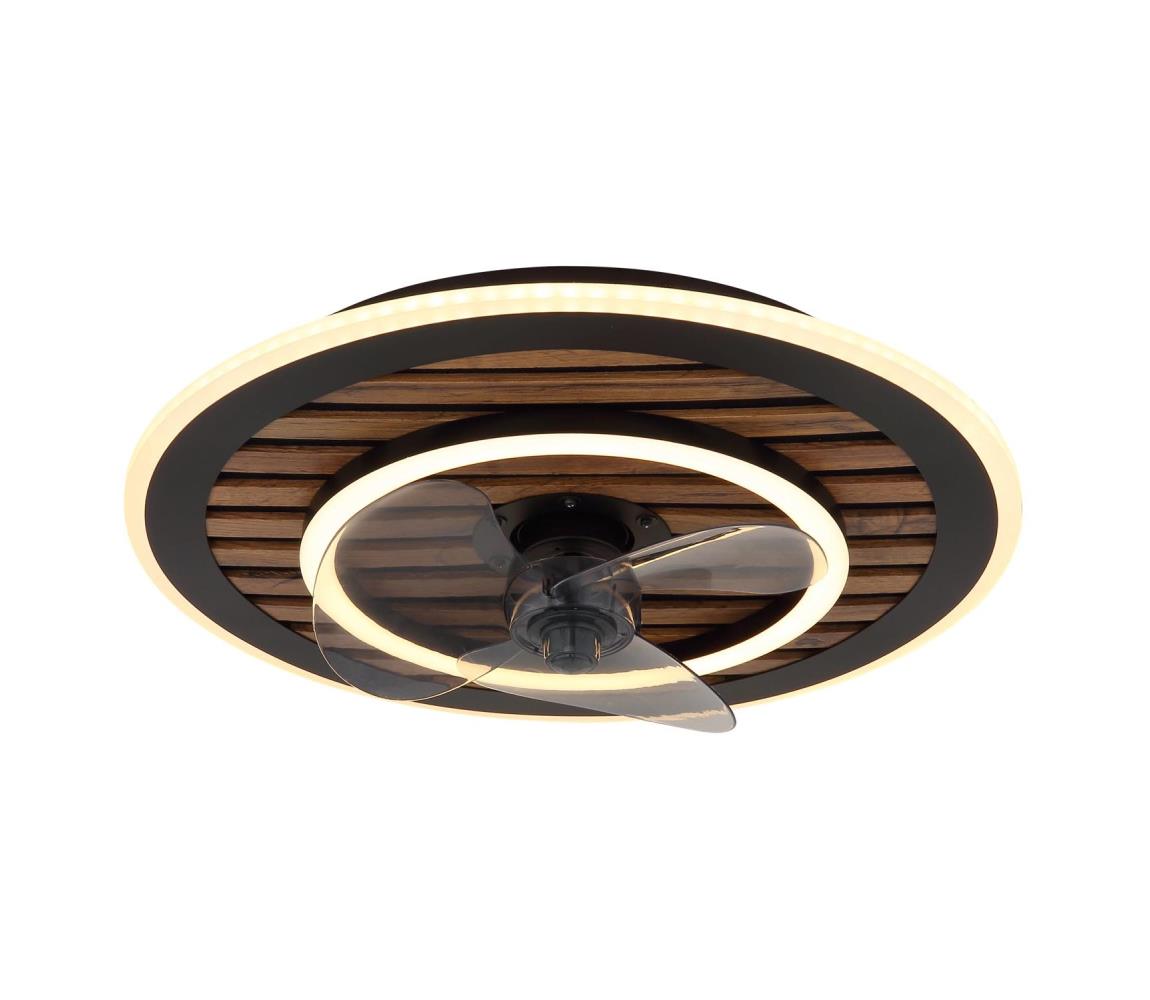 Globo 03668 -LED ściemnialny wentylator sufitowy TREVINO LED/36W/230V 2700-6000K czarny+pilot