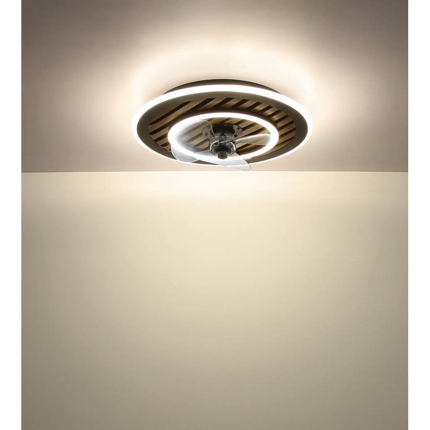 Globo - ściemnialny sufitowy wentylator LED/36W/230V 2700-6000K czarny + pilot zdalnego sterowania