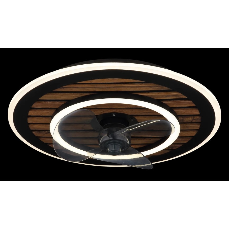 Globo - ściemnialny sufitowy wentylator LED/36W/230V 2700-6000K czarny + pilot zdalnego sterowania