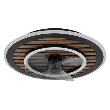 Globo - ściemnialny sufitowy wentylator LED/36W/230V 2700-6000K czarny + pilot zdalnego sterowania