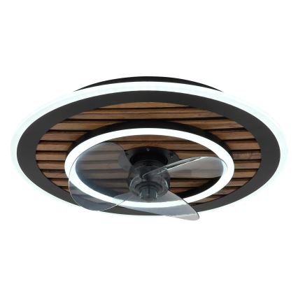 Globo - ściemnialny sufitowy wentylator LED/36W/230V 2700-6000K czarny + pilot zdalnego sterowania