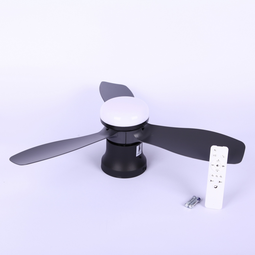 Globo - Ściemnialny wentylator sufitowy LED/15W/230V 2700-6500K czarny + pilot zdalnego sterowania