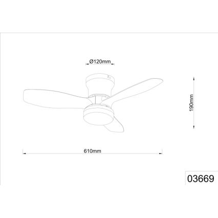 Globo - Ściemnialny wentylator sufitowy LED/15W/230V 2700-6500K czarny + pilot zdalnego sterowania