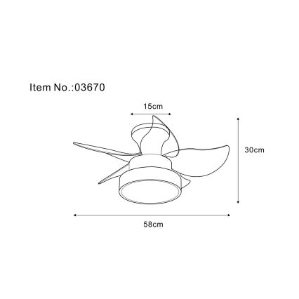 Globo - ściemnialny wentylator sufitowy LED/22W/230V 3000/4500/6000K brązowy + z pilotem