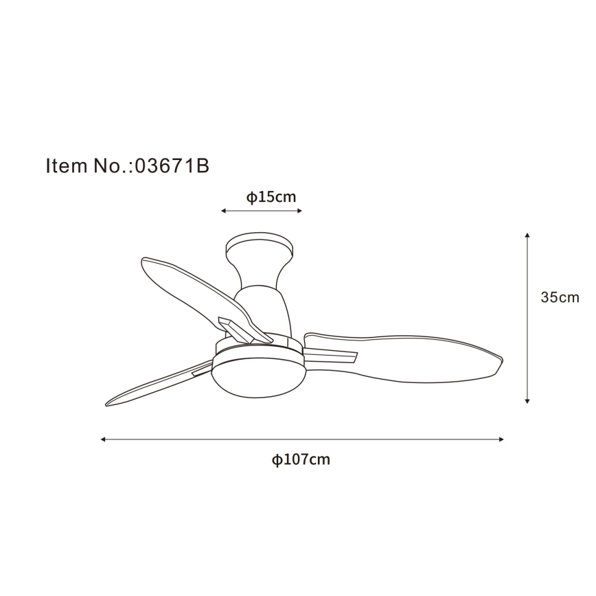 Globo - LED Ściemnialny wentylator sufitowy LED/22W/230V 3000/4500/6000K + Pilot zdalnego sterowania