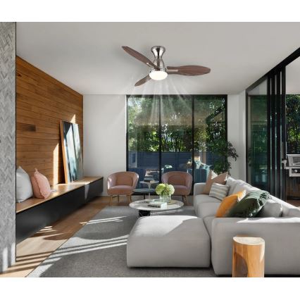 Globo - LED sufitowy wentylator z regulacją jasności LED/22W/230V 3000/4500/6000K + pilot zdalnego sterowania