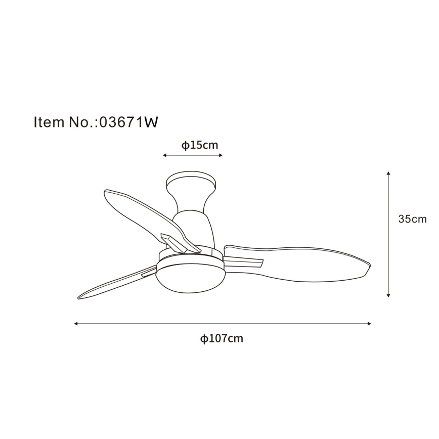 Globo - LED Ściemnialny wentylator sufitowy LED/22W/230V 3000/4500/6000K + Pilot zdalnego sterowania