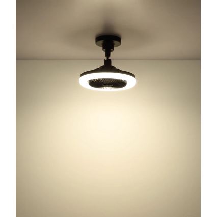 Globo - ściemnialny sufitowy wentylator LED/20W/230V 3000-6500K czarny + pilot zdalnego sterowania
