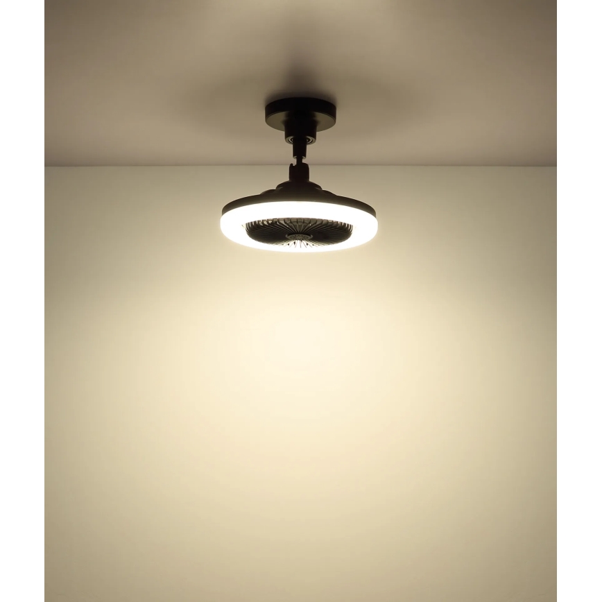 Globo - ściemnialny sufitowy wentylator LED/20W/230V 3000-6500K czarny + pilot zdalnego sterowania