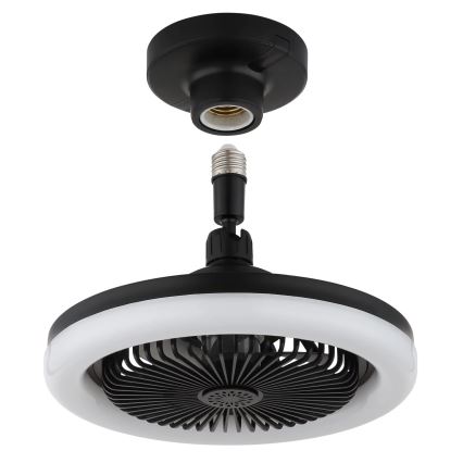 Globo - ściemnialny sufitowy wentylator LED/20W/230V 3000-6500K czarny + pilot zdalnego sterowania