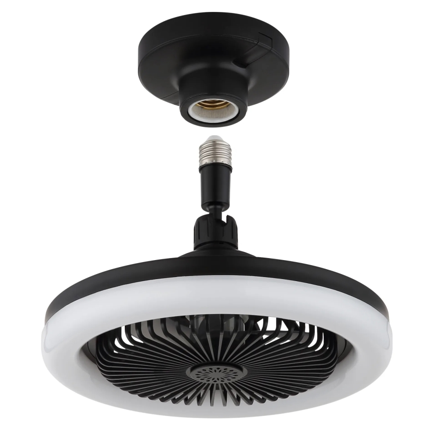 Globo - ściemnialny sufitowy wentylator LED/20W/230V 3000-6500K czarny + pilot zdalnego sterowania