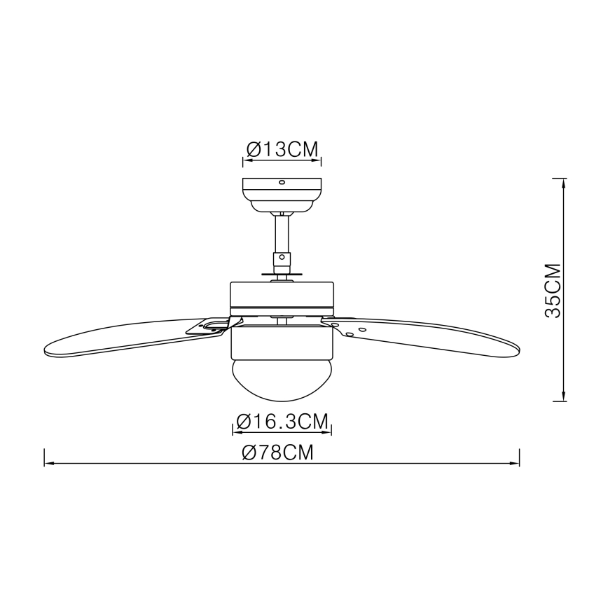 Globo - Wentylator sufitowy 1xE14/60W/230V