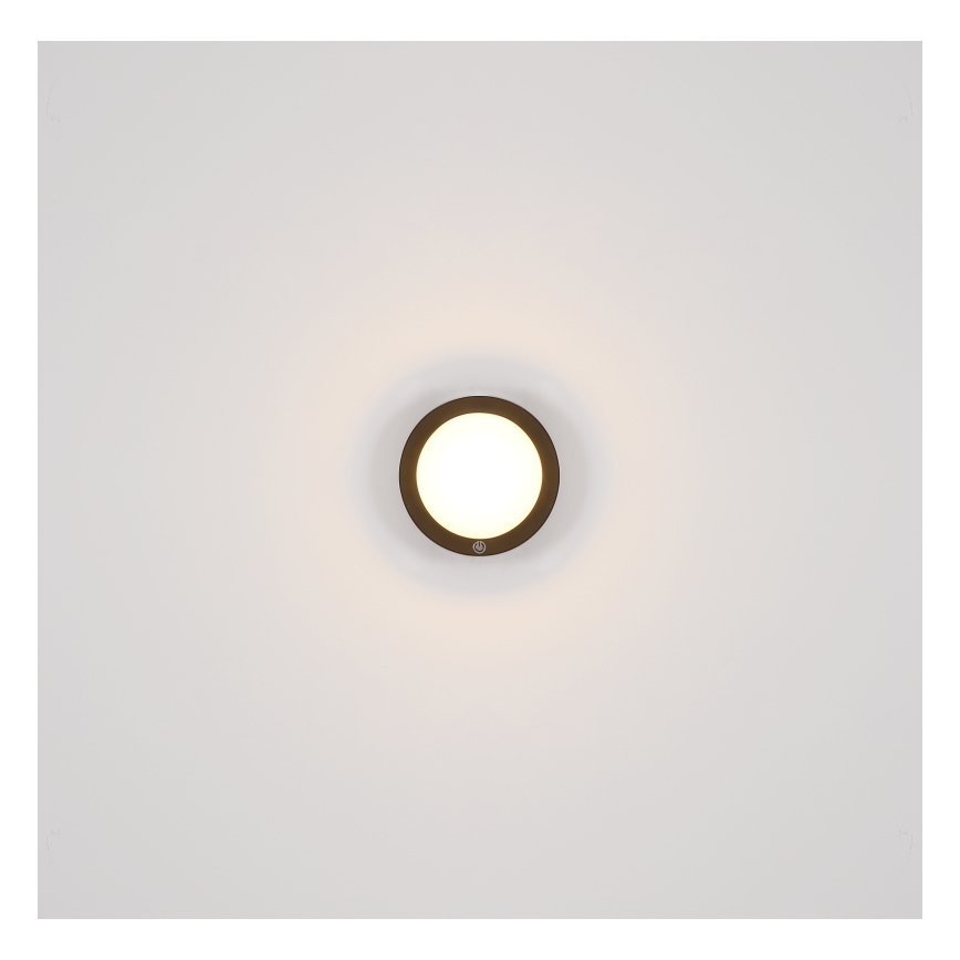 Globo - LED Akumulatorowy kinkiet dotykowy LED/1,2W/3,7V śr. 15 cm 1800 mAh czarny