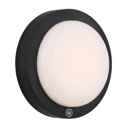 Globo - LED Akumulatorowy kinkiet dotykowy LED/1,2W/3,7V śr. 15 cm 1800 mAh czarny