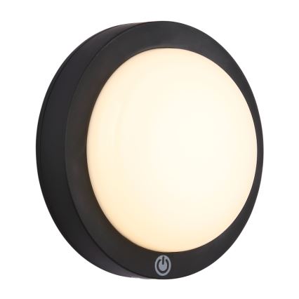 Globo - LED Akumulatorowy kinkiet dotykowy LED/1,2W/3,7V śr. 15 cm 1800 mAh czarny