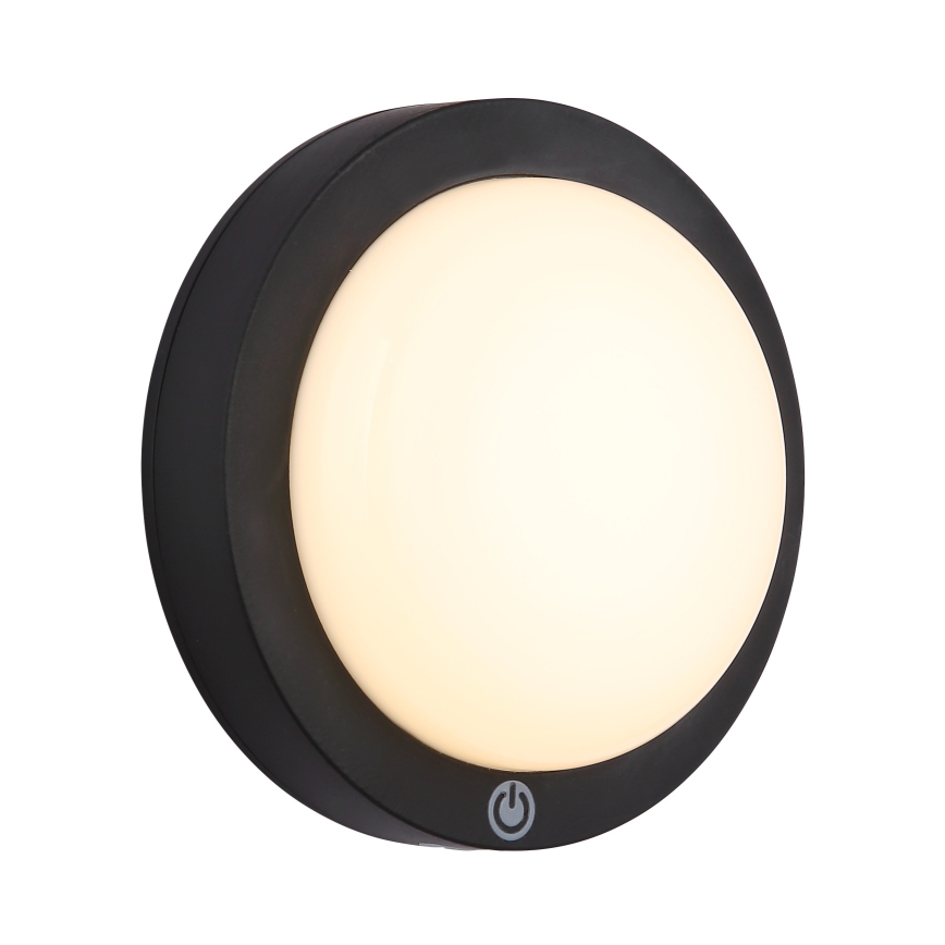 Globo - LED Akumulatorowy kinkiet dotykowy LED/1,2W/3,7V śr. 15 cm 1800 mAh czarny