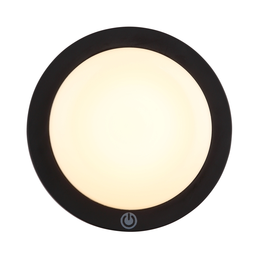 Globo - LED Akumulatorowy kinkiet dotykowy LED/1,2W/3,7V śr. 15 cm 1800 mAh czarny