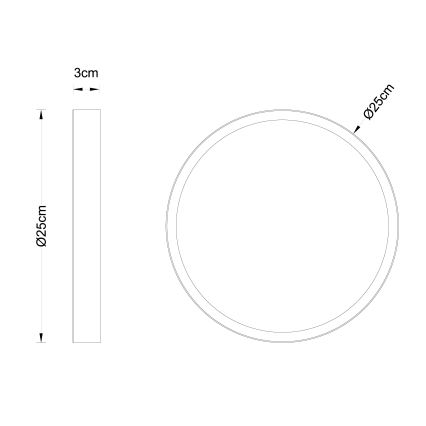 Globo - LED Plafon LED/15W/230V śr. 25 cm