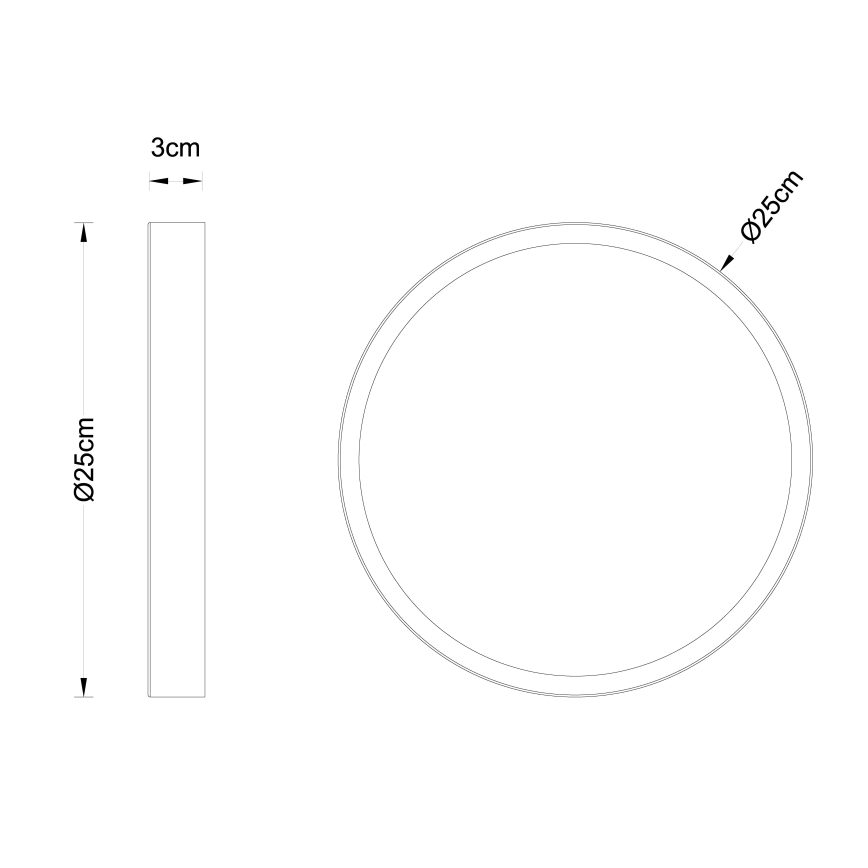 Globo - LED Plafon LED/15W/230V śr. 25 cm