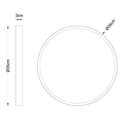 Globo - LED Plafon LED/22W/230V śr. 35 cm