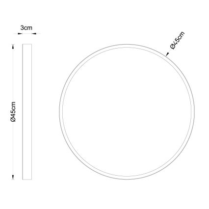 Globo - LED Plafon LED/30W/230V śr. 45 cm