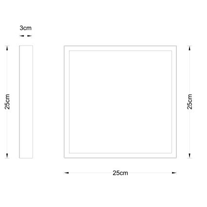 Globo - LED Plafon LED/15W/230V 25x25 cm