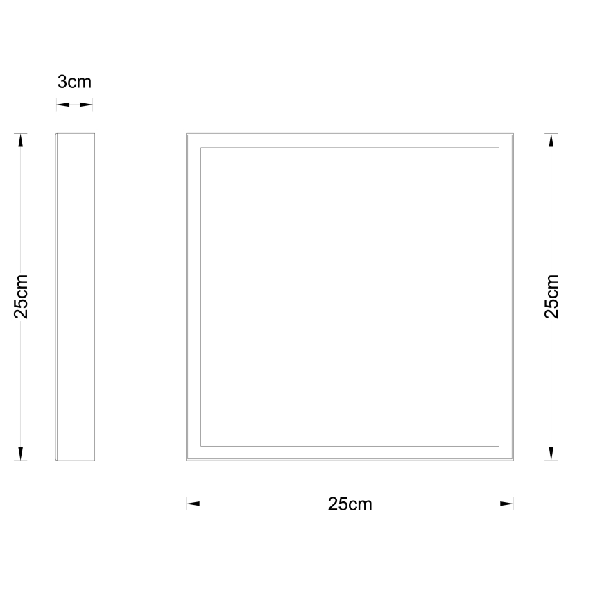Globo - LED Plafon LED/15W/230V 25x25 cm