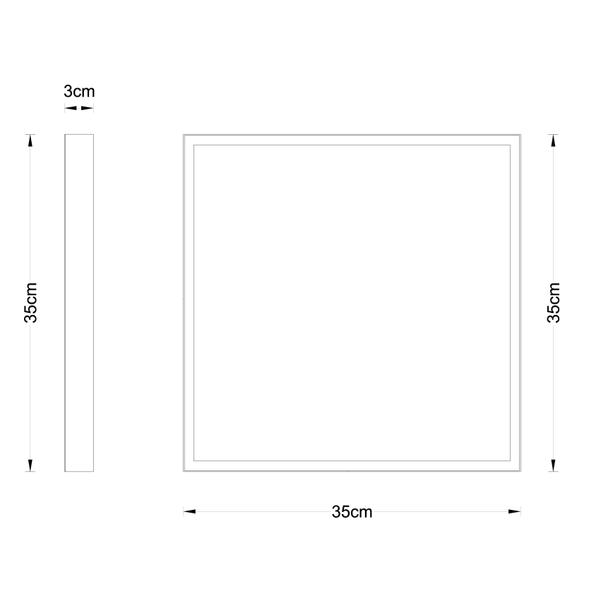 Globo - LED Plafon LED/22W/230V 35x35 cm