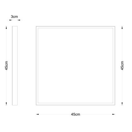 Globo - LED Plafon LED/30W/230V 45x45 cm