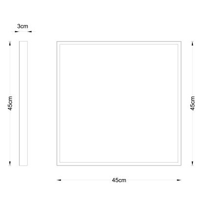 Globo - LED Plafon LED/30W/230V 45x45 cm