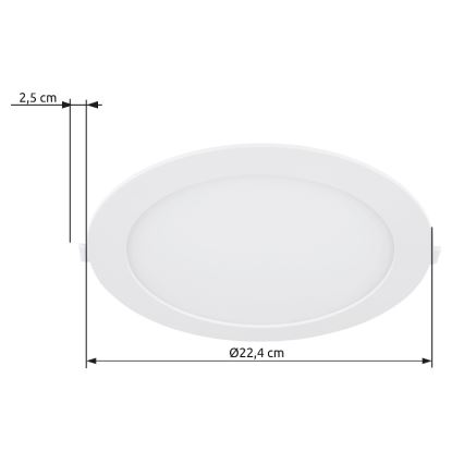 Globo - LED Oprawa wpuszczana LED/18W/230V 4000K śr. 22,4 cm