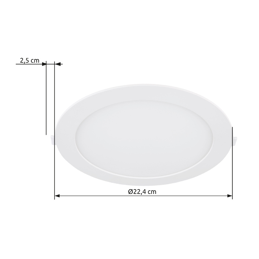 Globo - LED Oprawa wpuszczana LED/18W/230V 4000K śr. 22,4 cm