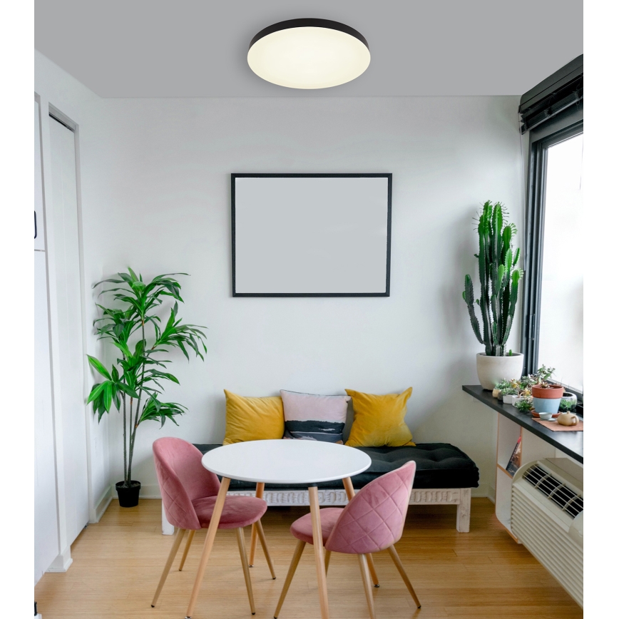 Globo - LED Plafon LED/50W/230V 3000K/4000K/6500K śr. 50 cm czarny
