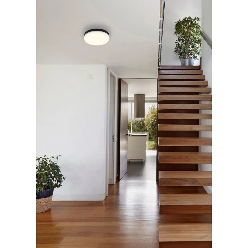 Globo - LED Plafon LED/12W/230V 4000K śr. 22 cm czarny