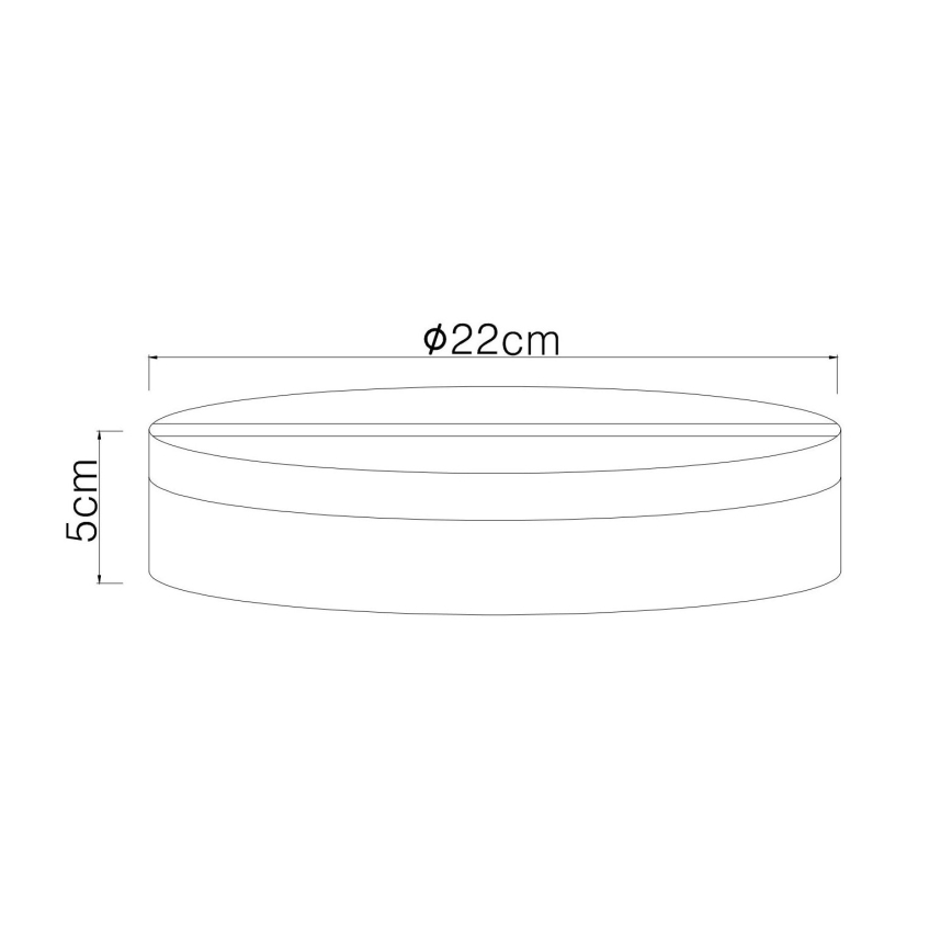Globo - LED Plafon LED/12W/230V 4000K śr. 22 cm czarny