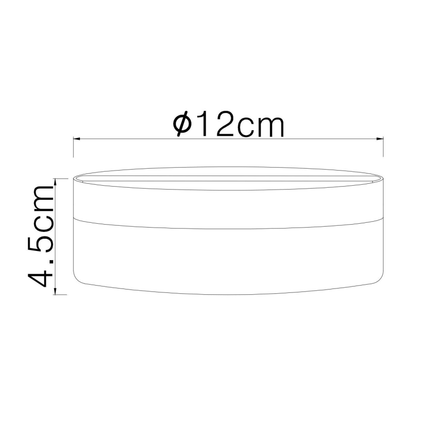 Globo - LED Plafon LED/8W/230V 4000K śr. 12 cm czarny
