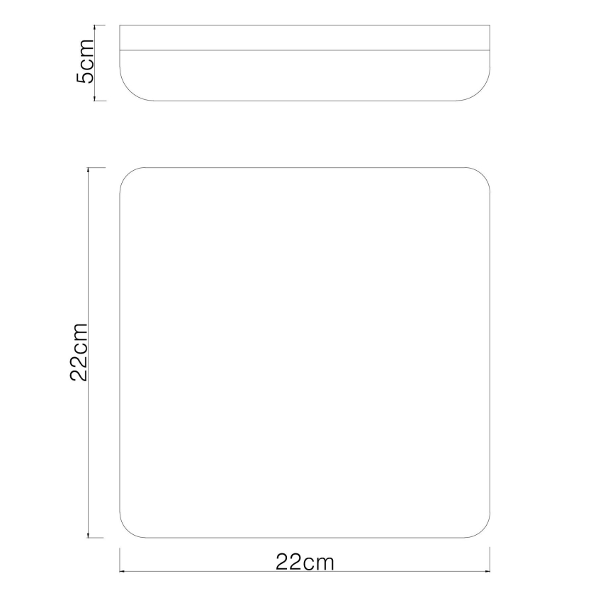 Globo - LED Plafon LED/12W/230V 4000K 22x22 cm biały