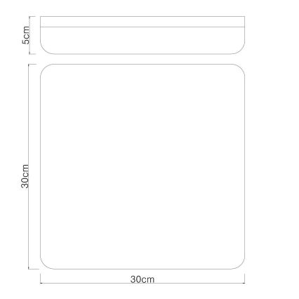 Globo - LED Plafon LED/18W/230V 4000K 30x30 cm czarny