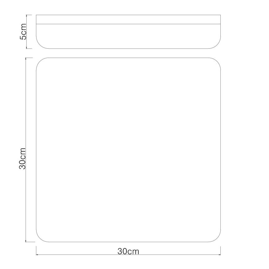 Globo - LED Plafon LED/18W/230V 4000K 30x30 cm czarny