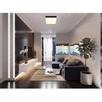 Globo - LED Plafon LED/8W/230V 4000K 12x12 cm czarny