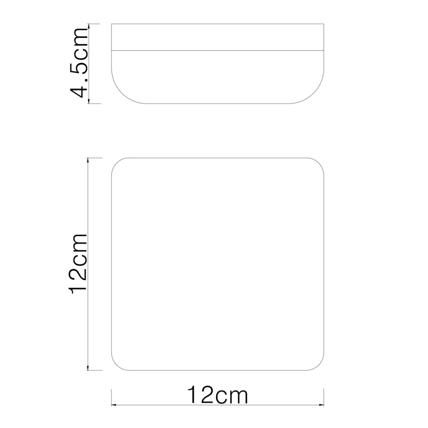 Globo - LED Plafon LED/8W/230V 4000K 12x12 cm czarny
