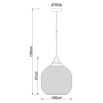 Globo 15047H5 - Żyrandol na lince ANYA 1xE27/60W/230V