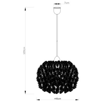 Globo - Żyrandol na lince 1xE27/40W/230V