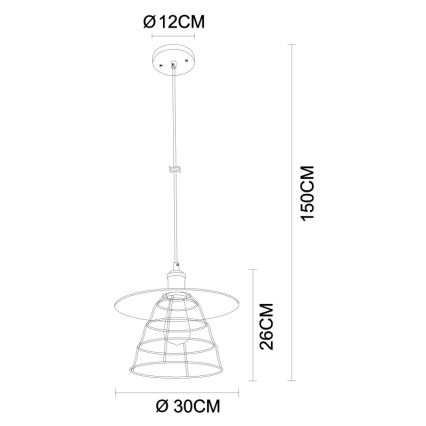 Globo - Żyrandol na lince 1xE27/60W/230V