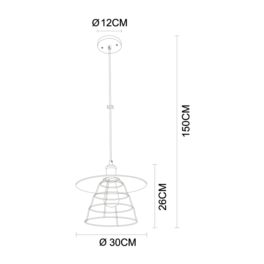 Globo - Żyrandol na lince 1xE27/60W/230V