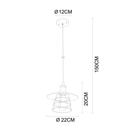 Globo - Żyrandol na lince 1xE27/60W/230V