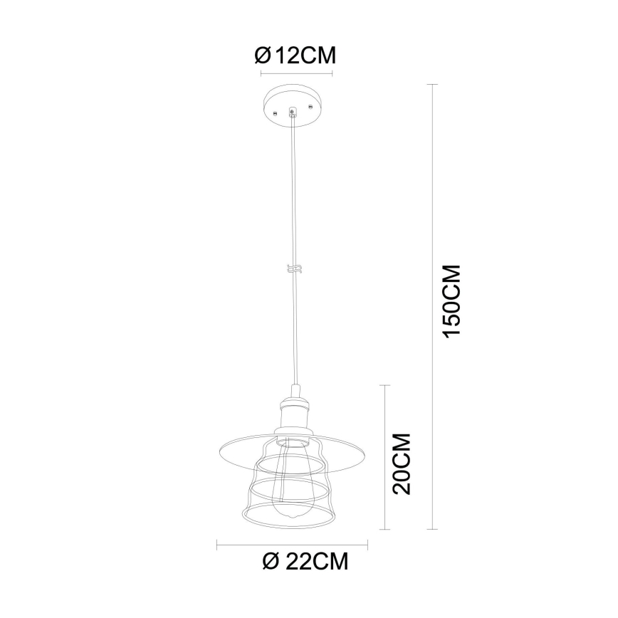 Globo - Żyrandol na lince 1xE27/60W/230V