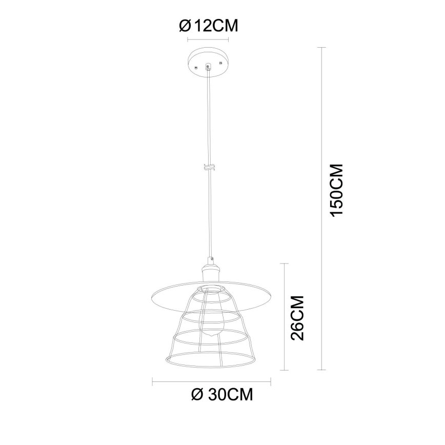 Globo - Żyrandol na lince 1xE27/60W/230V