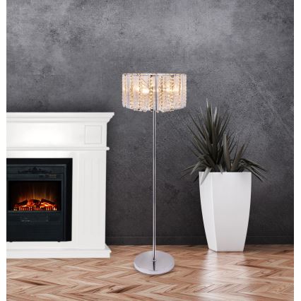 Globo - Kryształowa lampa stojąca 4xE14/40W/230V